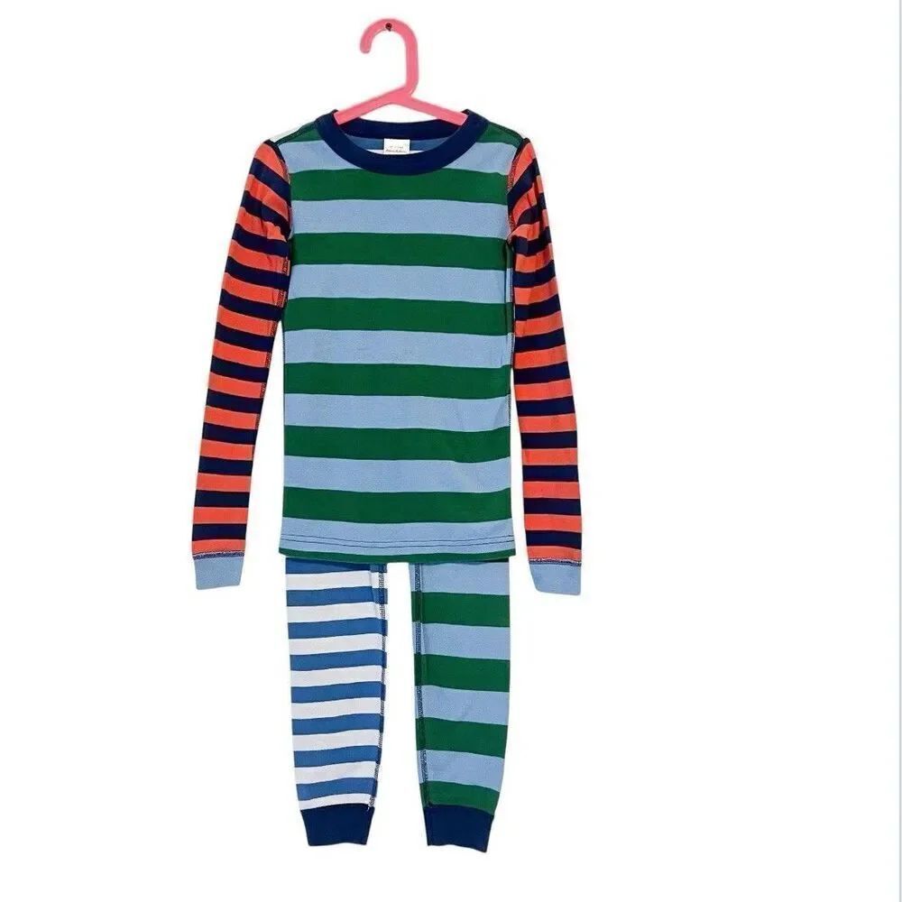 Hanna Andersson Mix It Up Long John Pajama Set Size 8 (130cm)